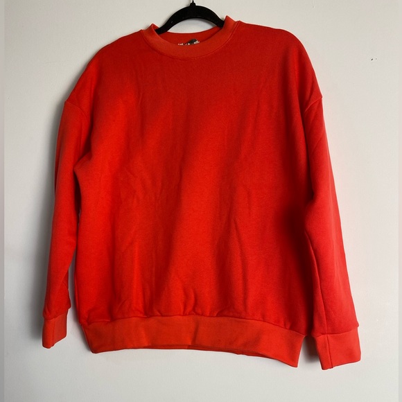 NEW Cherish  Tomato cotton long sleeve  Crew neck Fleece Lined Sweatshirt - Picture 8 of 8